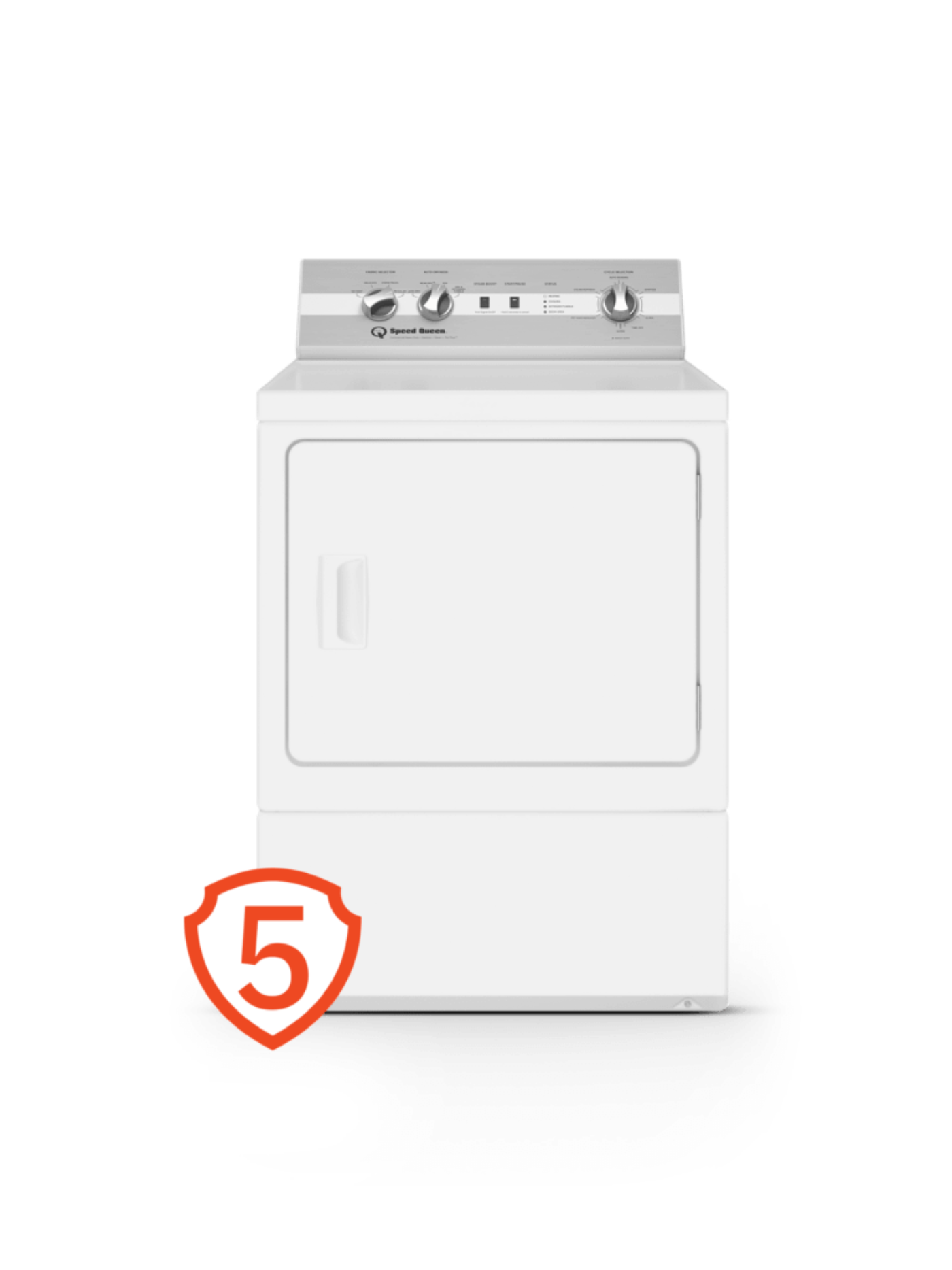 SPEED QUEEN DC5004WG DC5 Sanitizing Gas Dryer with Pet Plus Extended Tumble Steam White - DC5004WG