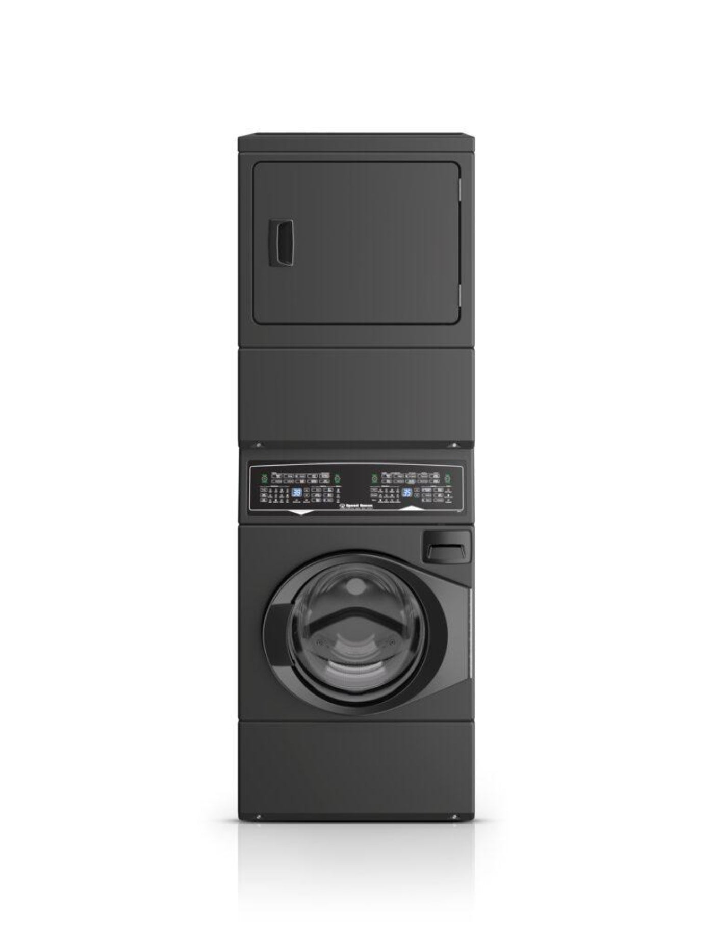 SPEED QUEEN SF7008BE SF7 Stacked Washer - Electric Dryer with Pet Plus™Sanitize Fast Cycle Times Black - SF7008BE