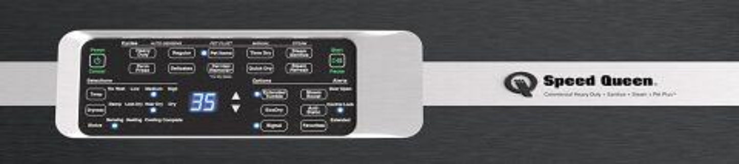 SPEED QUEEN DR7004BG DR7 Sanitizing Gas Dryer with Pet Plus Steam Over-dry Protection Technology ENERGY STAR Certified  Black - DR7004BG