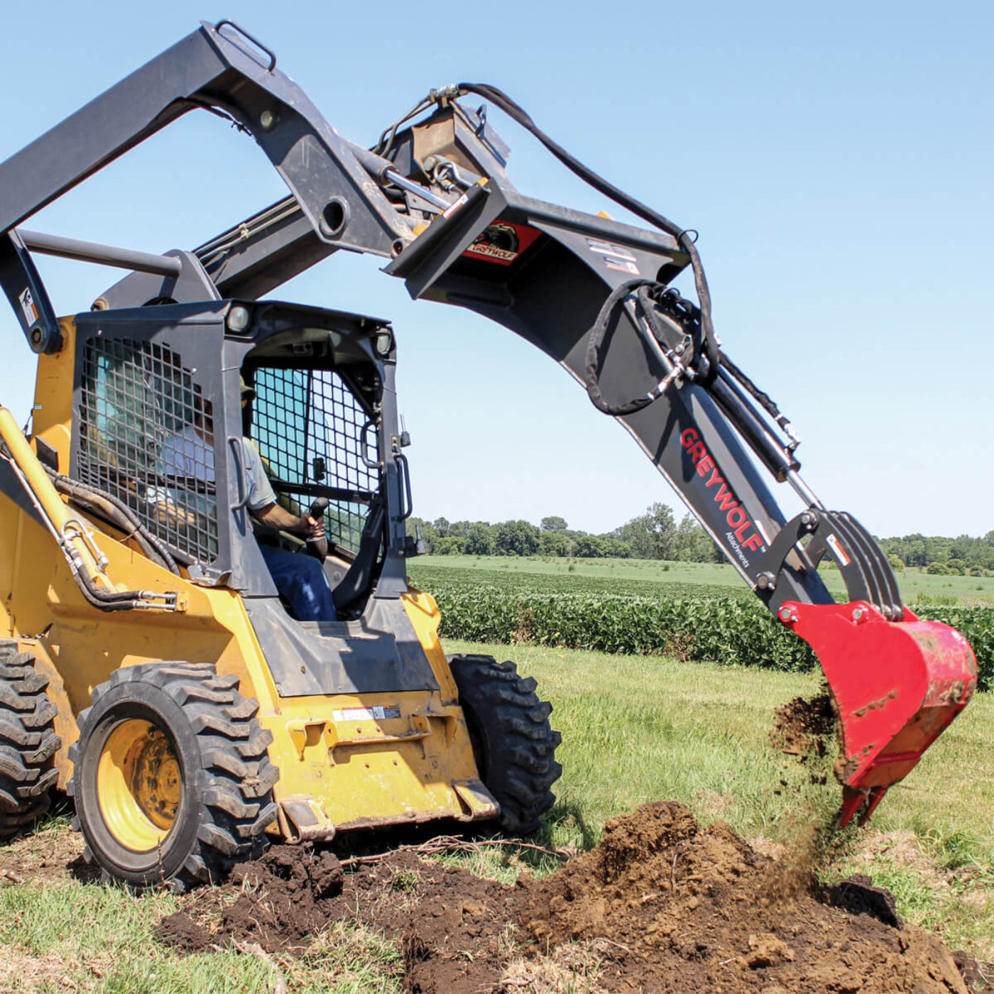 Grey Wolf Skid Steer Backhoe Attachment  - (1065)