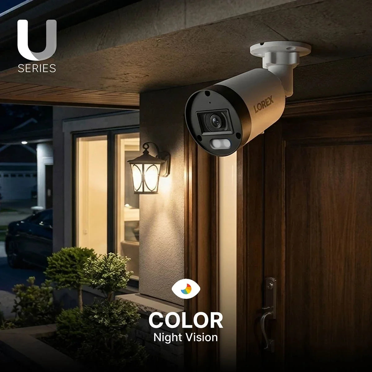 Lorex Connect U Series 4K 8-Channel Wired NVR System with U3 4K PoE Bullet Cameras - 2TB (Cables not included)
