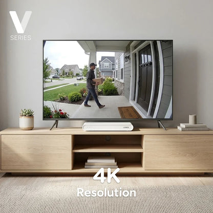 Lorex Connect (New App) | V-Series | 8Ch 4K NVR System | 3 V5 Dome PoE Cameras (Cables not included)