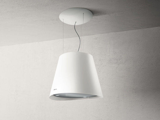 ELICA EES320WT EASY WHITE Island Range Hood 20 1/4 wide - 350CFM in Stainless Steel On White - EES320WT