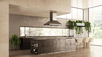 ELICA ELI142S2 LEONE IS Island Range Hood 42" wide - 1200CFM in Stainless Steel - ELI142S2