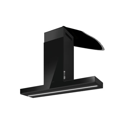 ELICA EHI648BL HAIKU IS Island Range Hood 48" wide - 600CFM Black in Stainless Steel