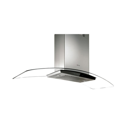 ELICA ECN642S3 CINGOLI Island Range Hood 36" wide - 600CFM in Stainless Steel On Black - ECN642S3