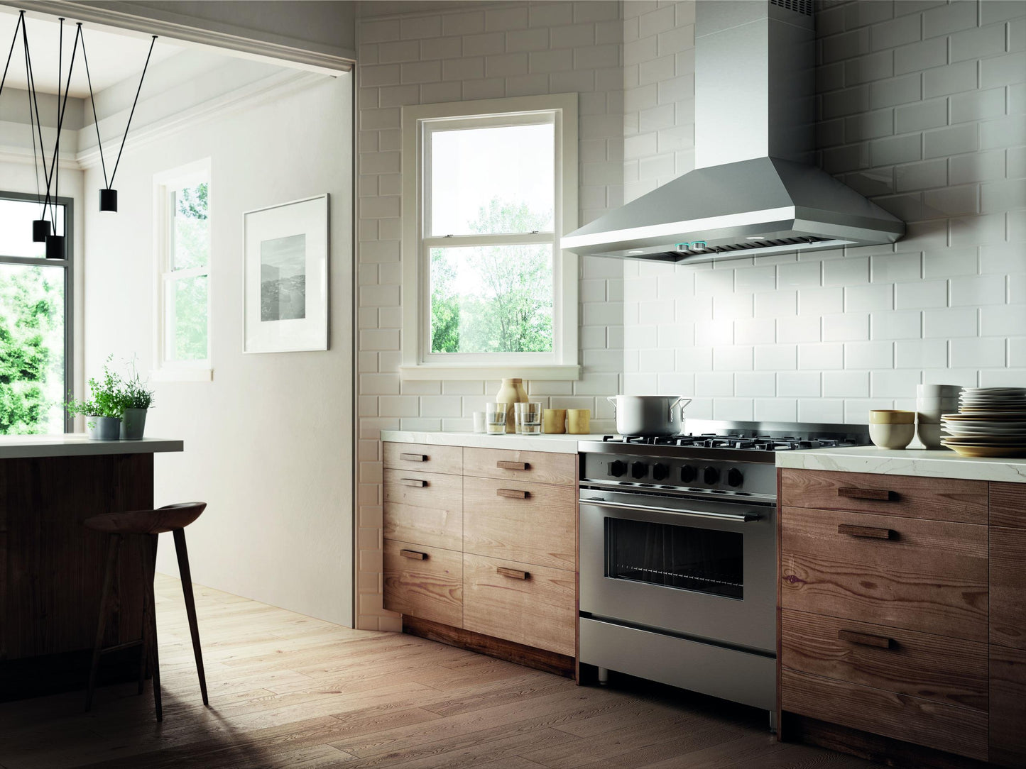 ELICA ELN636SS LEONE Wall Mount Range Hood 36" wide - 600CFM in Stainless Steel - ELN636SS