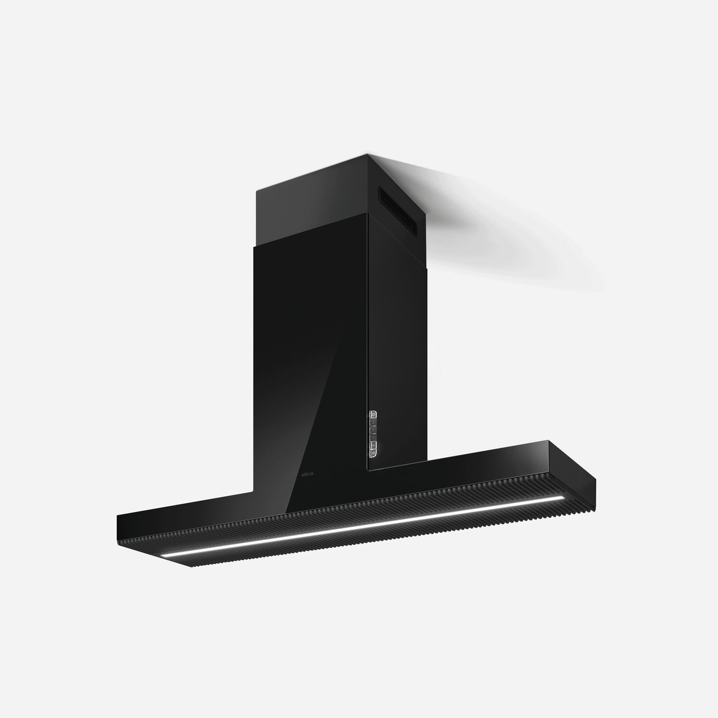 ELICA EHI648BL HAIKU IS Island Range Hood 48" wide - 600CFM Black in Stainless Steel