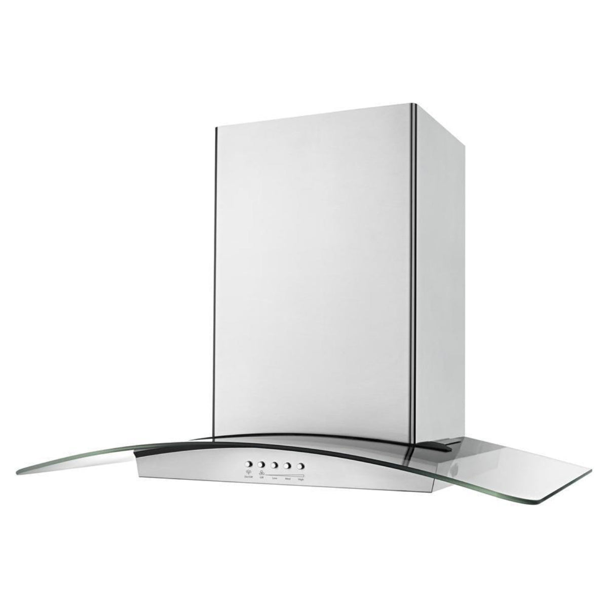 WHIRLPOOL 30" Modern Glass Wall Mount Range Hood in Stainless Steel - WVW75UC0DS
