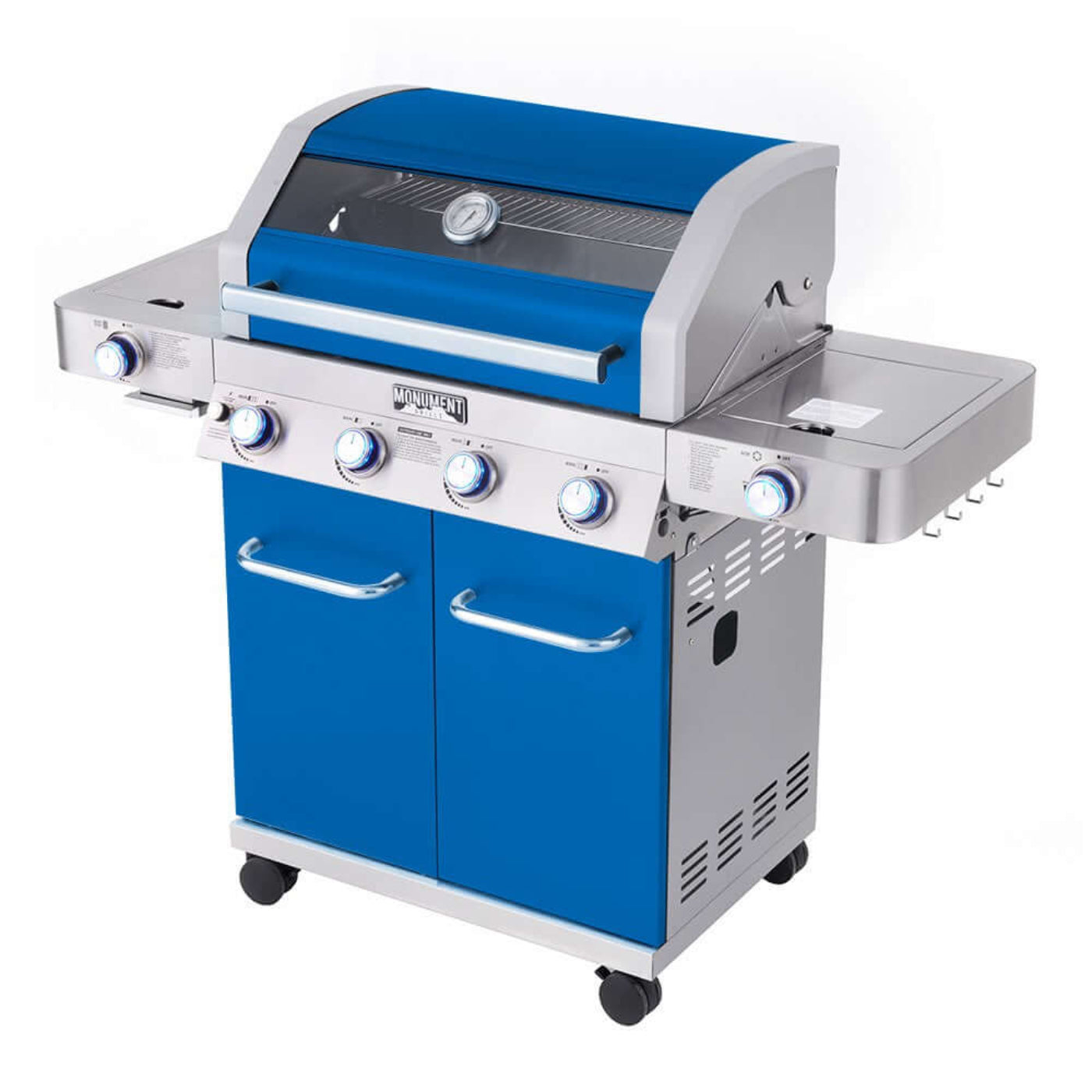 Monument Grills Classic 35633B Series | 4 Burner Propane Gas Grill in Blue - 35633B