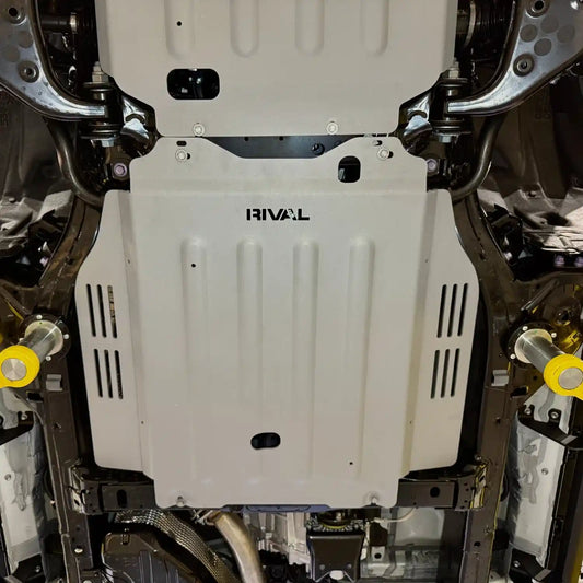 RIVAL Aluminum Transmission Skid Plate 2024+ Tacoma 4Gen Hybrid | 2024+ Land Cruiser Hybrid | 2025 4Runner 6Gen Hybrid - 2333.9569.2.6