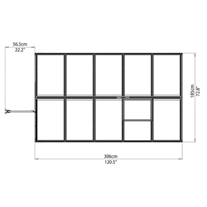 Palram - Mythos 6' x 10' Greenhouse - Silver - HG5010