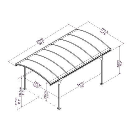 Palram Canopia | Milano 4300 10x14 ft Gazebo - HG9173