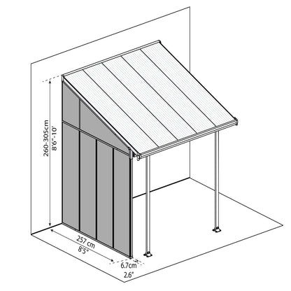 Palram Canopia | Feria 13 ft Patio Cover Sidewall Kit White - HG9205