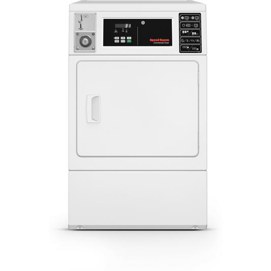 SPEED QUEEN DV6010WE 27" Front Control Single Electric Dryer - Single Coin Drop Installed (Not For Residential Use) - DV6010WE