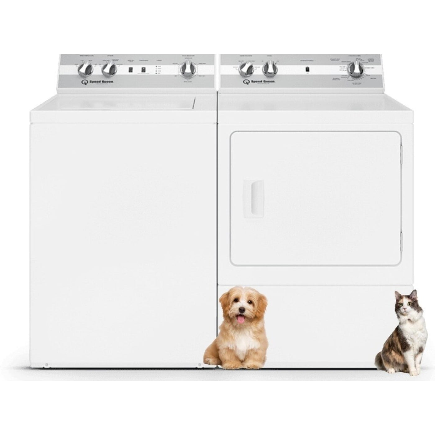 Speed Queen TC5003WN 26 Inch Top Load Washer & Speed Queen DC5004WG 27 Inch Gas Dryer - Speed Queen-TC5003WN-DC5004WG