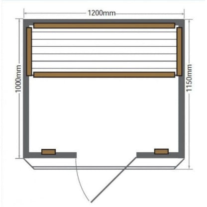 SunRay Evansport Indoor 2 Person Far Infrared Sauna with Ceramic Heater - HL200C - Backyard Provider