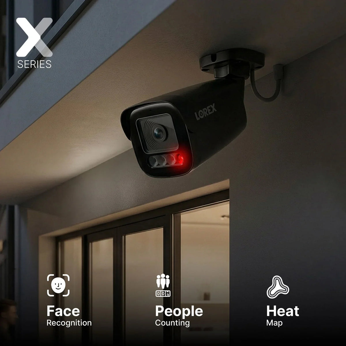 Lorex Connect X Series 4K 8-Channel Wired NVR System with X5 Bullet Security Cameras - 2TB (Cables not included)