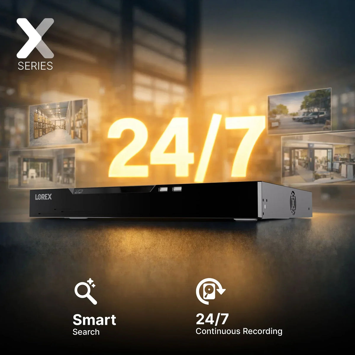 Lorex Connect X Series 4K 8-Channel Wired NVR System with X5 Bullet Security Cameras - 2TB (Cables not included)