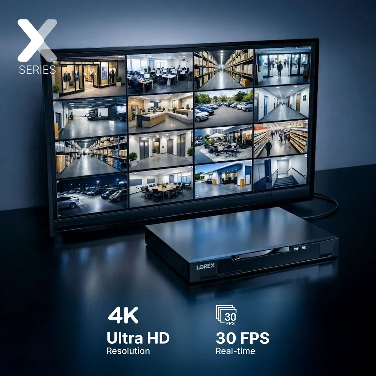 Lorex Connect X Series 4K 8-Channel Wired NVR System with X5 Bullet Security Cameras - 2TB (Cables not included)